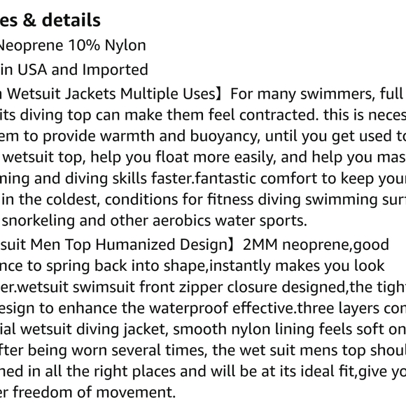 REALON Wetsuits Top Jacket Women Men 2mm Neoprene Long Sleeve Shirt 3mm - Picture 11 of 15